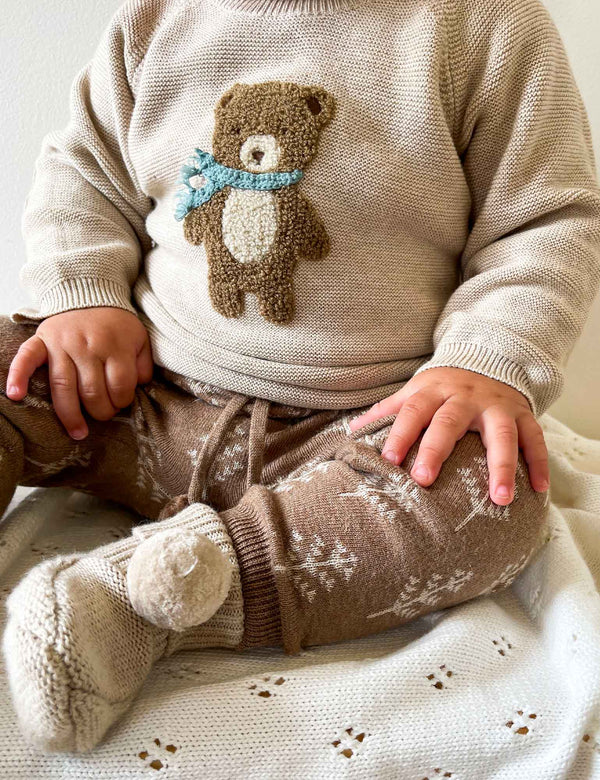 Little Bear Jumper - Biscuit Melange