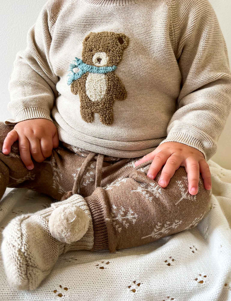 Little Bear Jumper - Biscuit Melange
