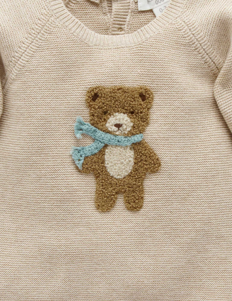 Little Bear Jumper - Biscuit Melange