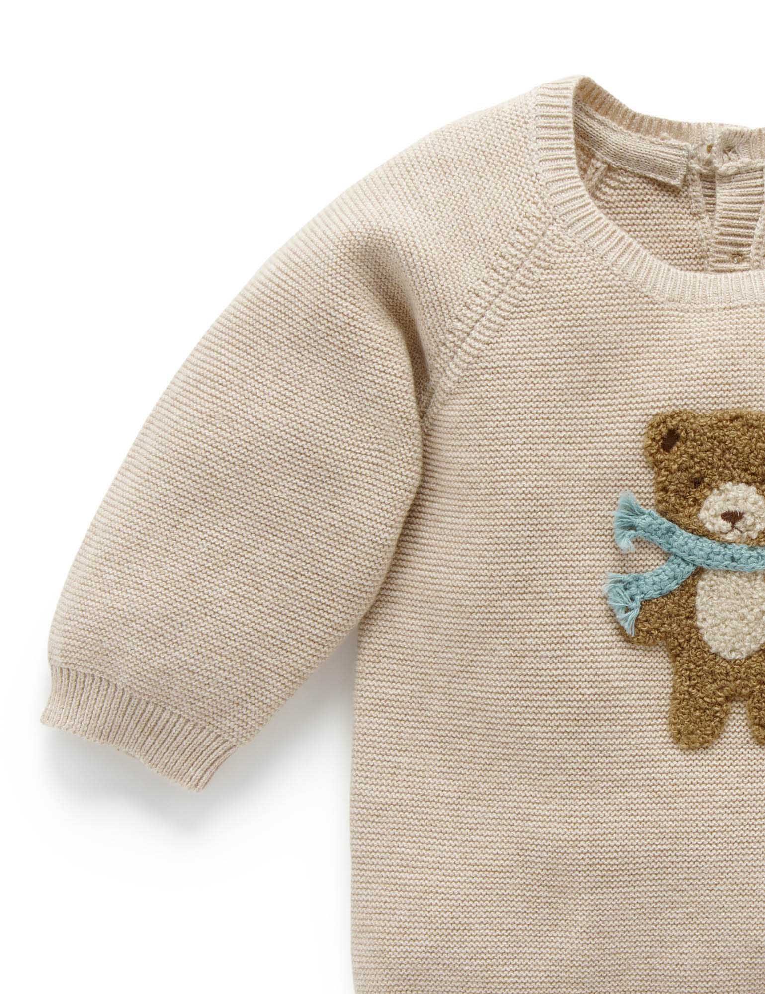 Little Bear Jumper - Biscuit Melange