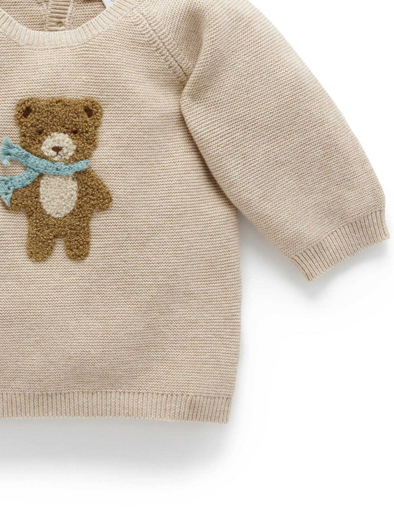 Little Bear Jumper - Biscuit Melange