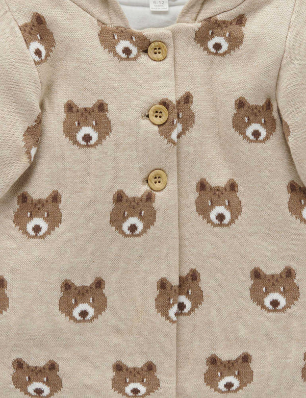 Padded Jacket - Bear Jacquard