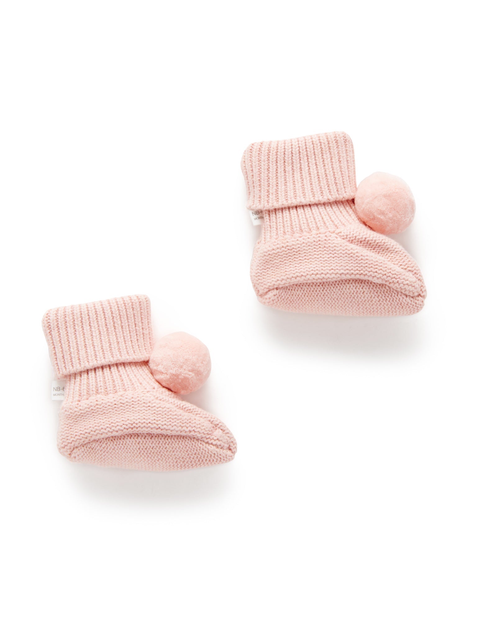 Pom Pom Booties - Blush Melange