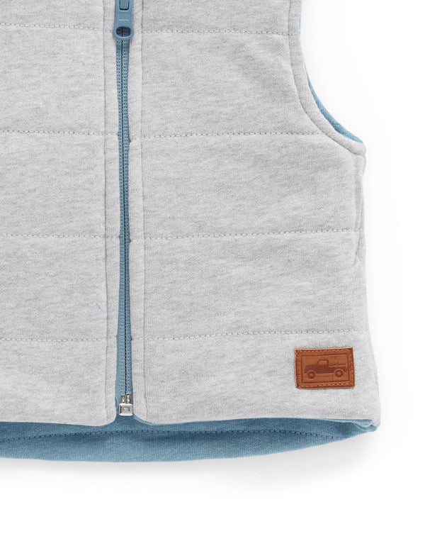 Reversible Vest - Lake melange Grey Melange