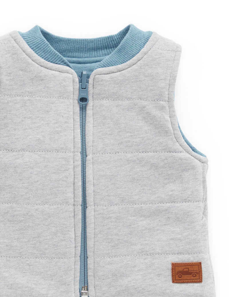 Reversible Vest - Lake melange Grey Melange
