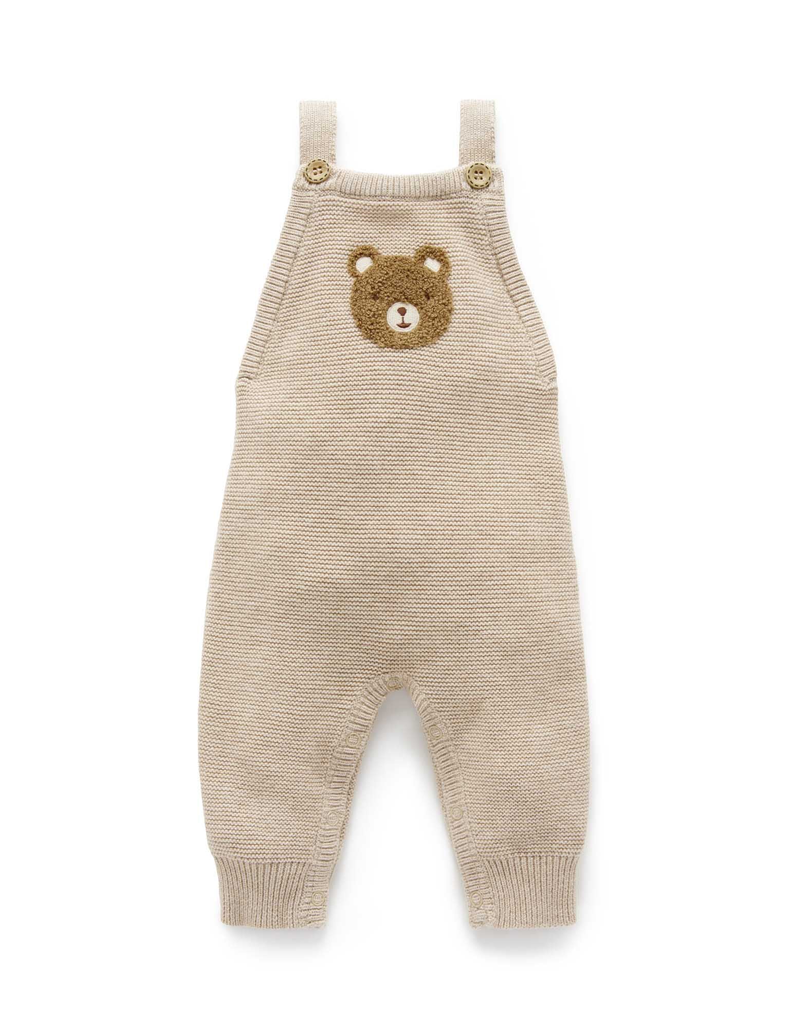 Knitted Overalls - Biscuit Melange