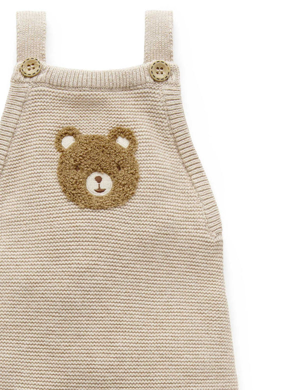 Knitted Overalls - Biscuit Melange