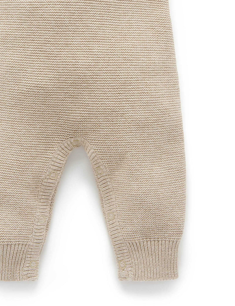 Knitted Overalls - Biscuit Melange