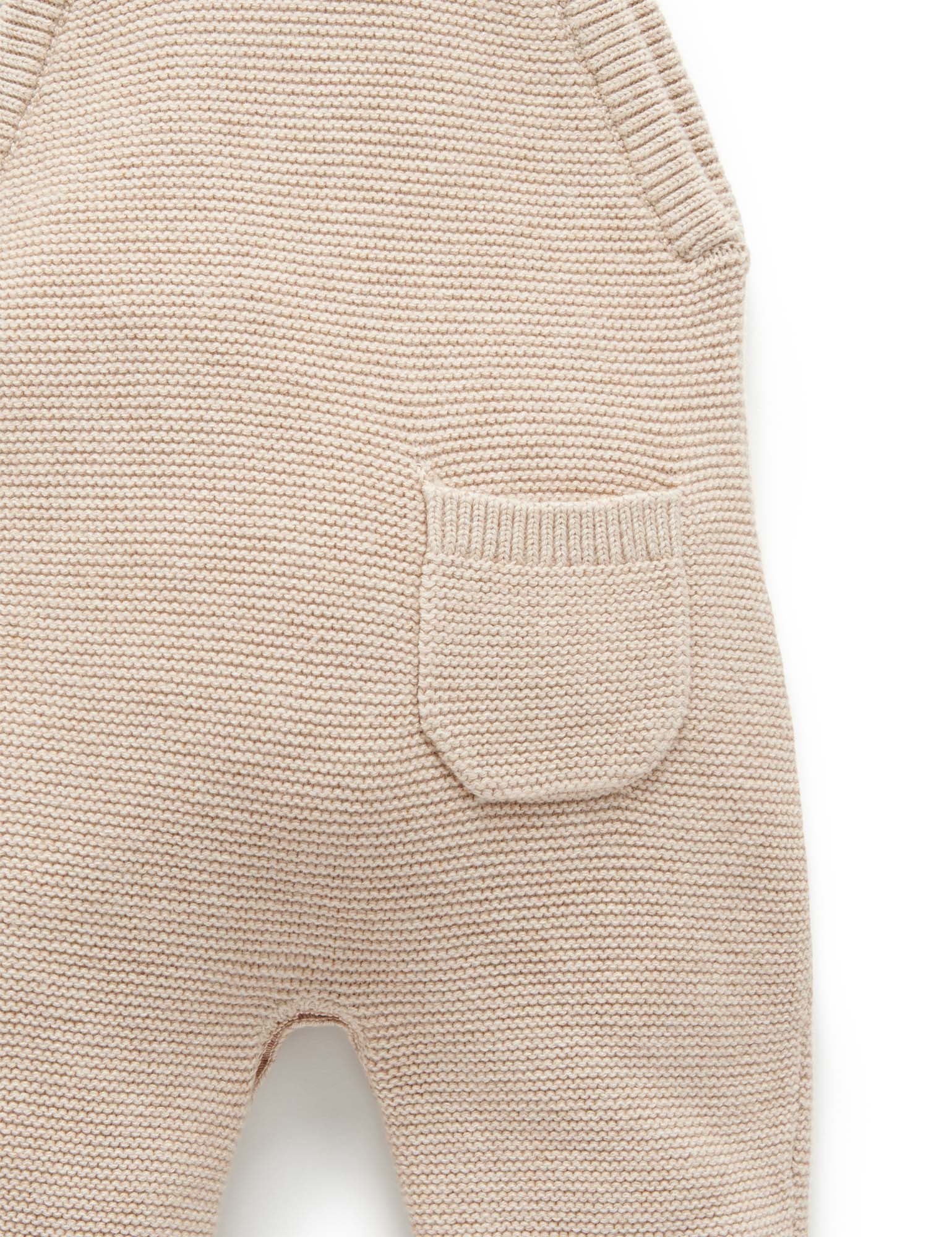Knitted Overalls - Biscuit Melange