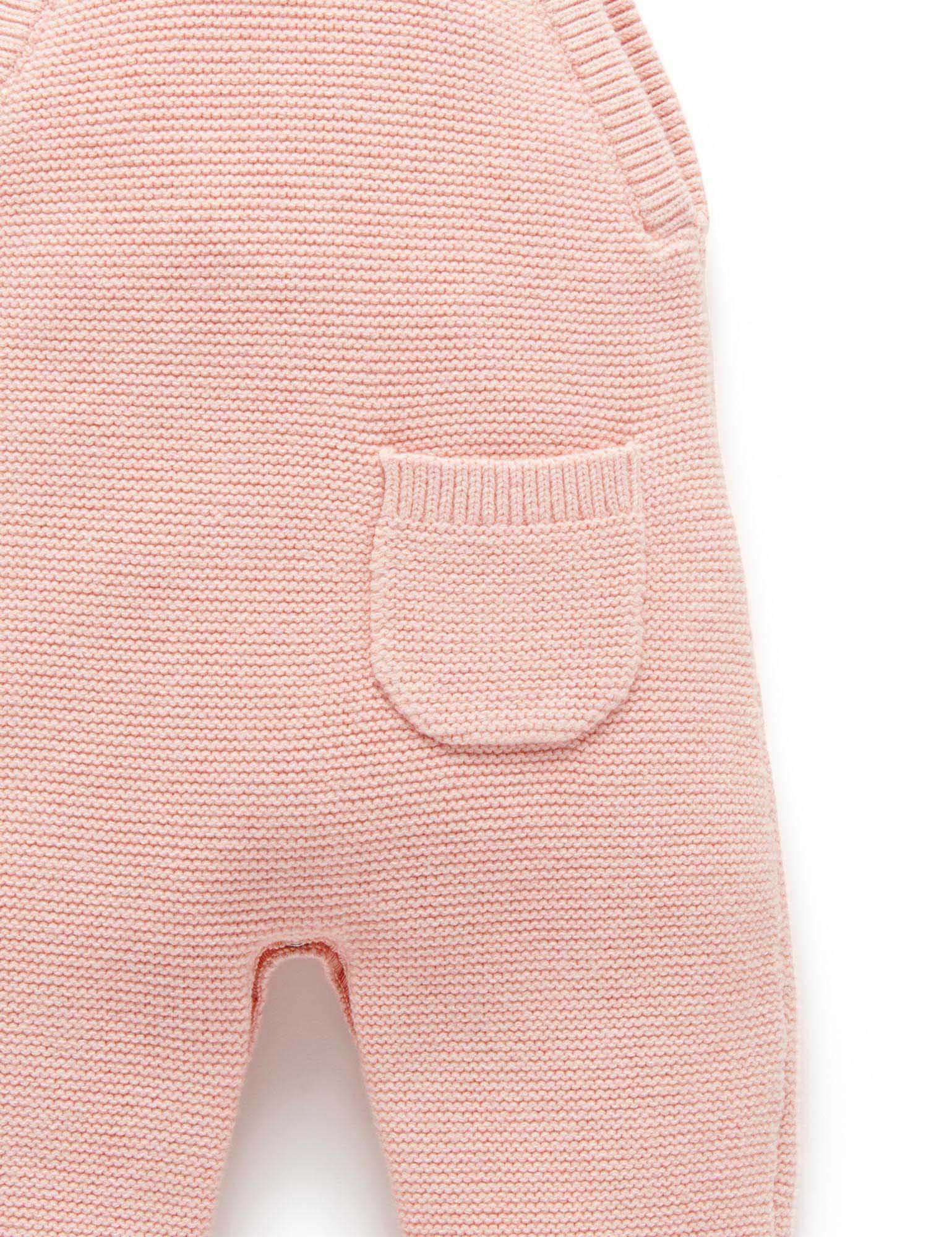 Knitted Overalls - Blush Melange