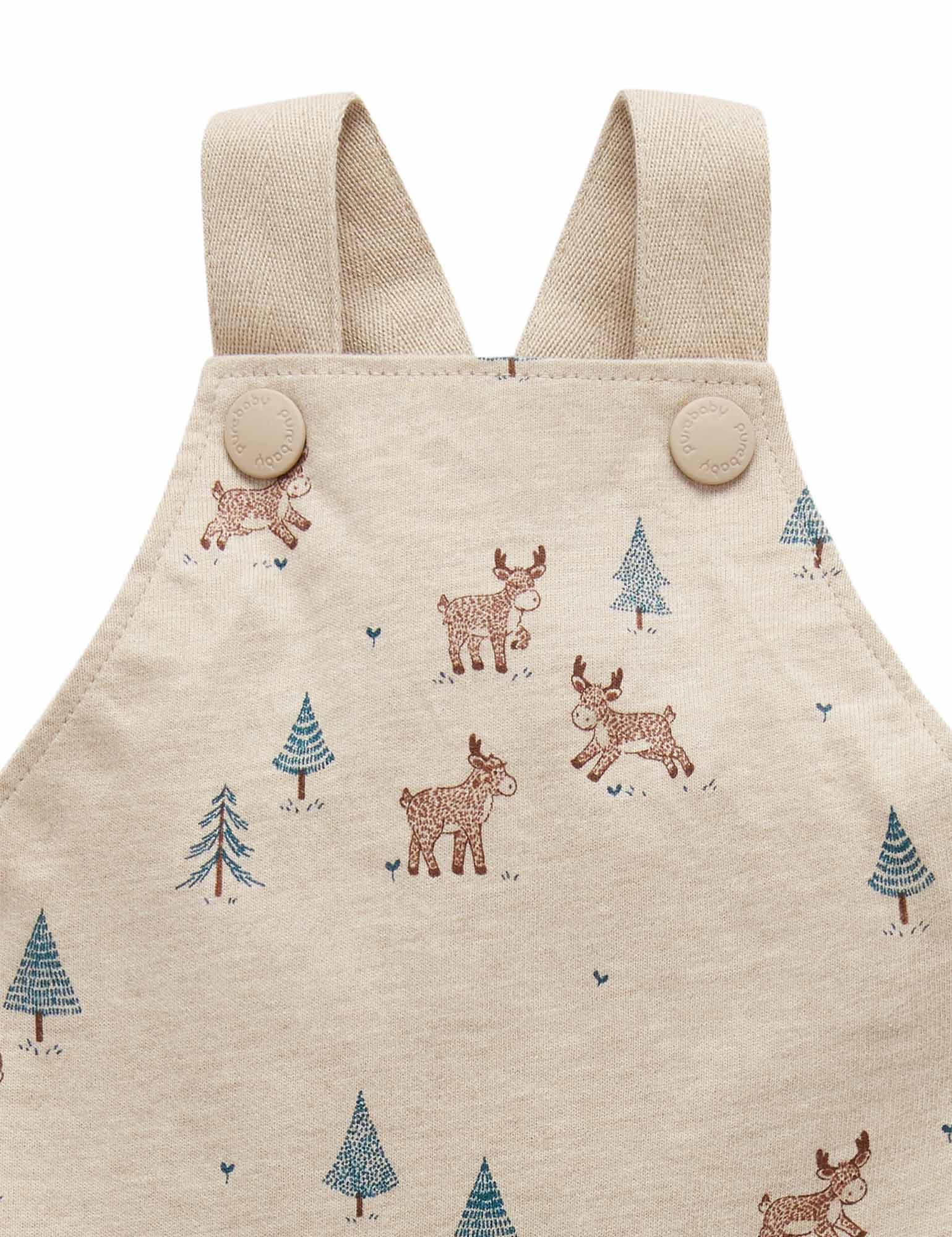 Lined Overall - Grazing Moose Print