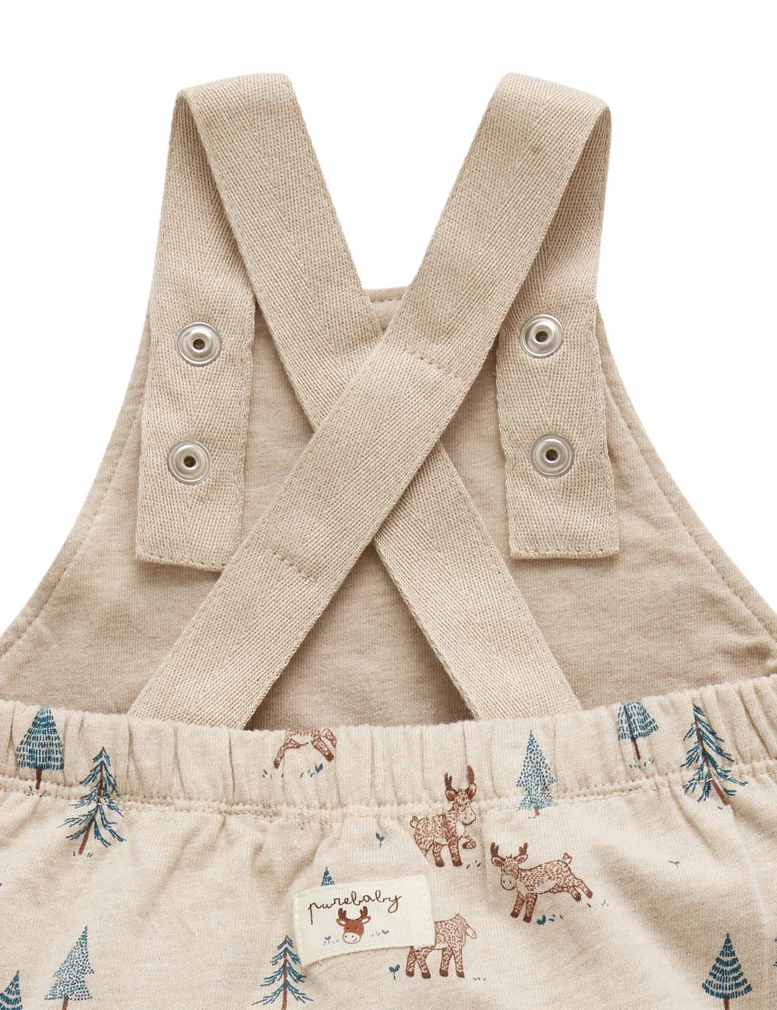 Lined Overall - Grazing Moose Print