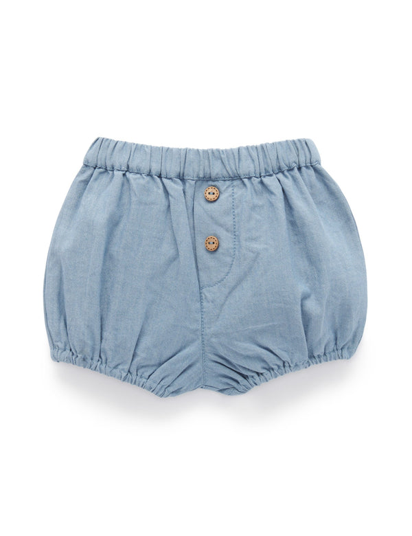 Chambray Shorts - Mid Blue Chambray
