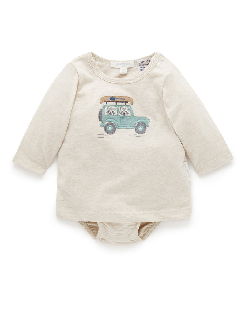 Tee Shirt Bodysuit - Almond Melange