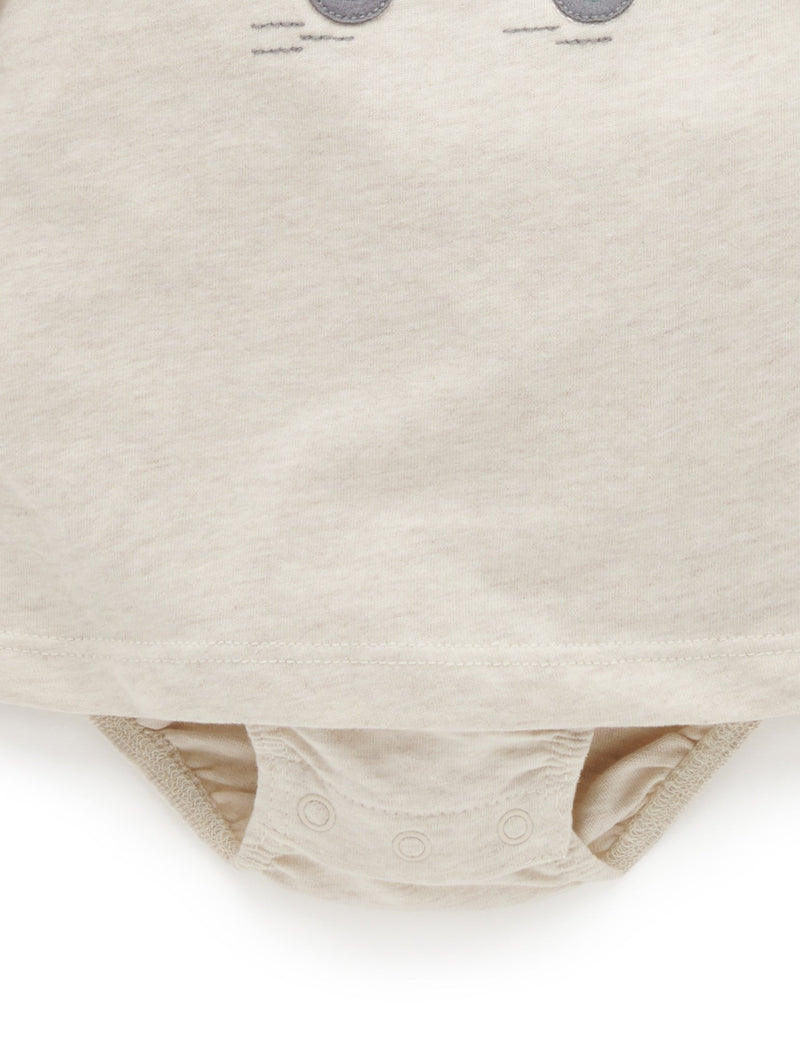 Tee Shirt Bodysuit - Almond Melange