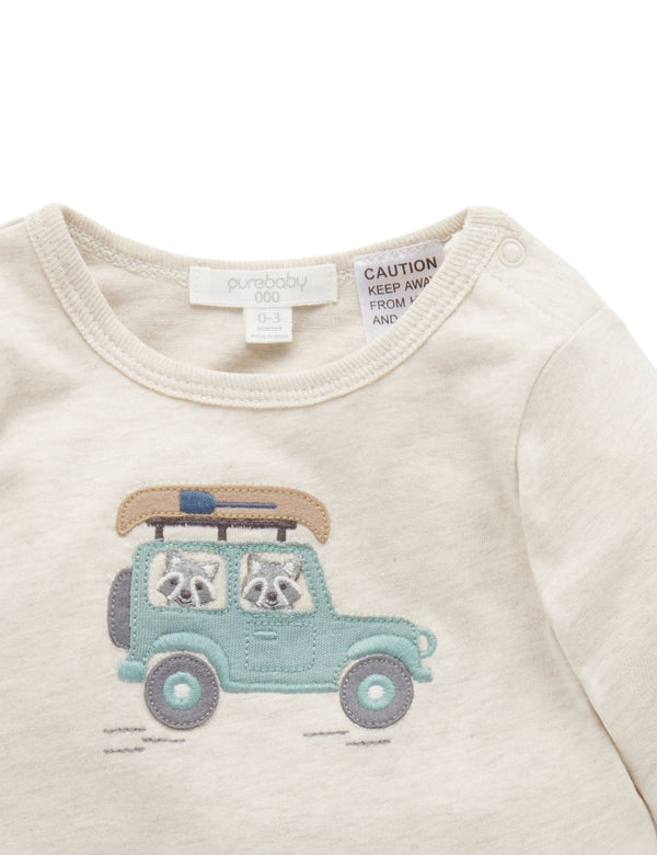 Tee Shirt Bodysuit - Almond Melange