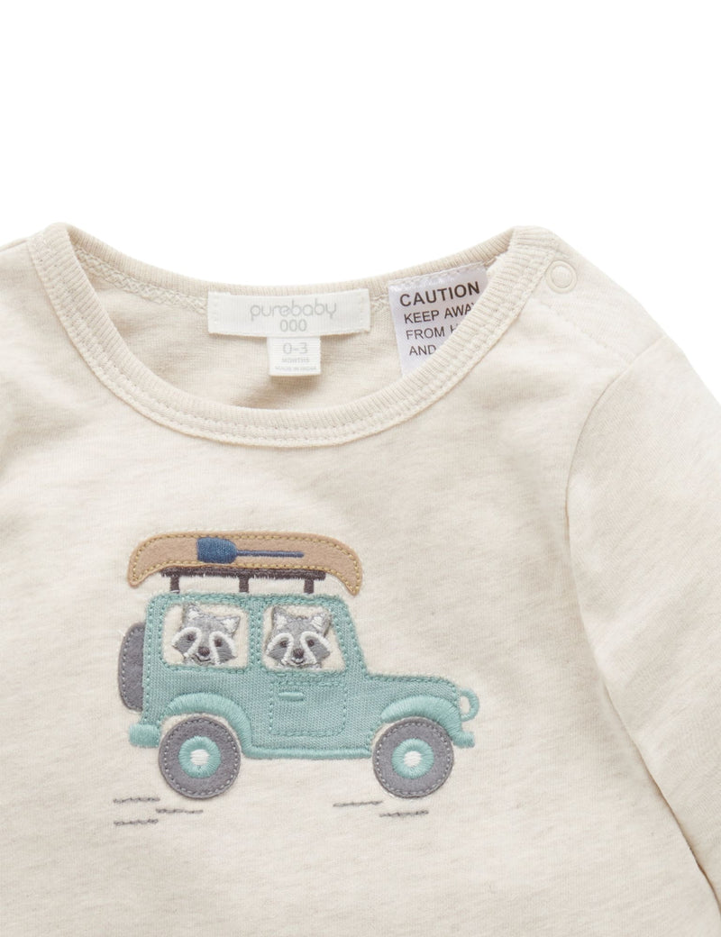 Tee Shirt Bodysuit - Almond Melange