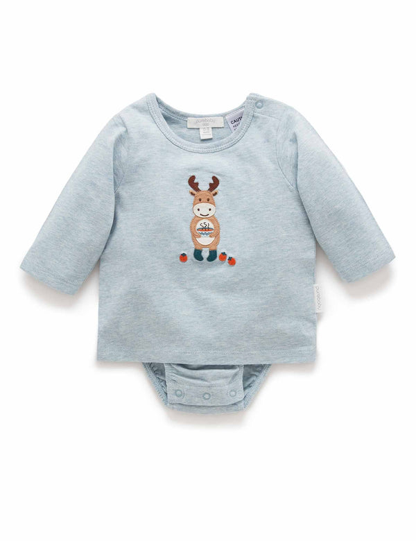 Tee Shirt Bodysuit - Fennel Melange