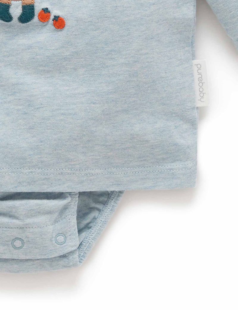 Tee Shirt Bodysuit - Fennel Melange
