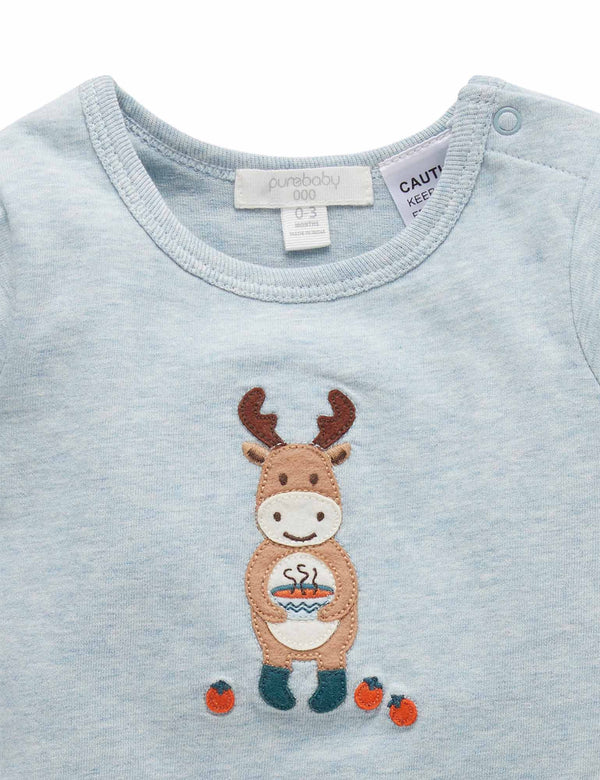 Tee Shirt Bodysuit - Fennel Melange