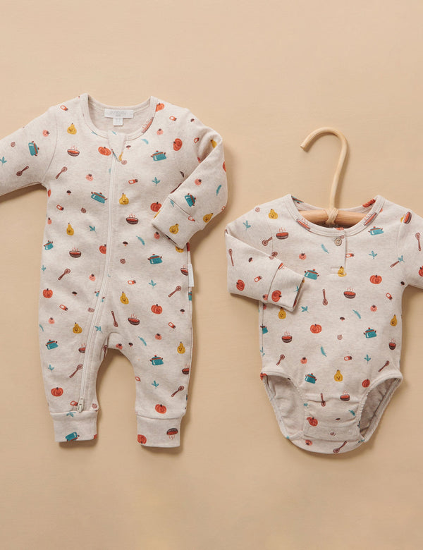Veggie Bodysuit - Veg Soup Print
