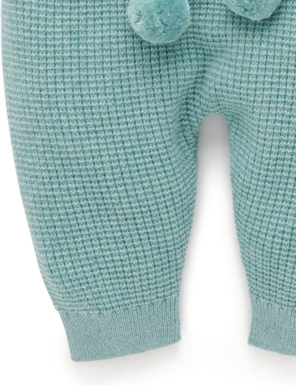 Waffle Knit Legging - Moss Melange