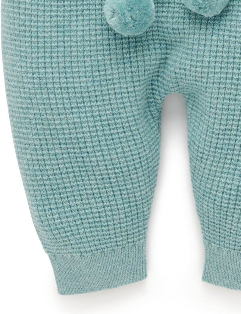 Waffle Knit Legging - Moss Melange