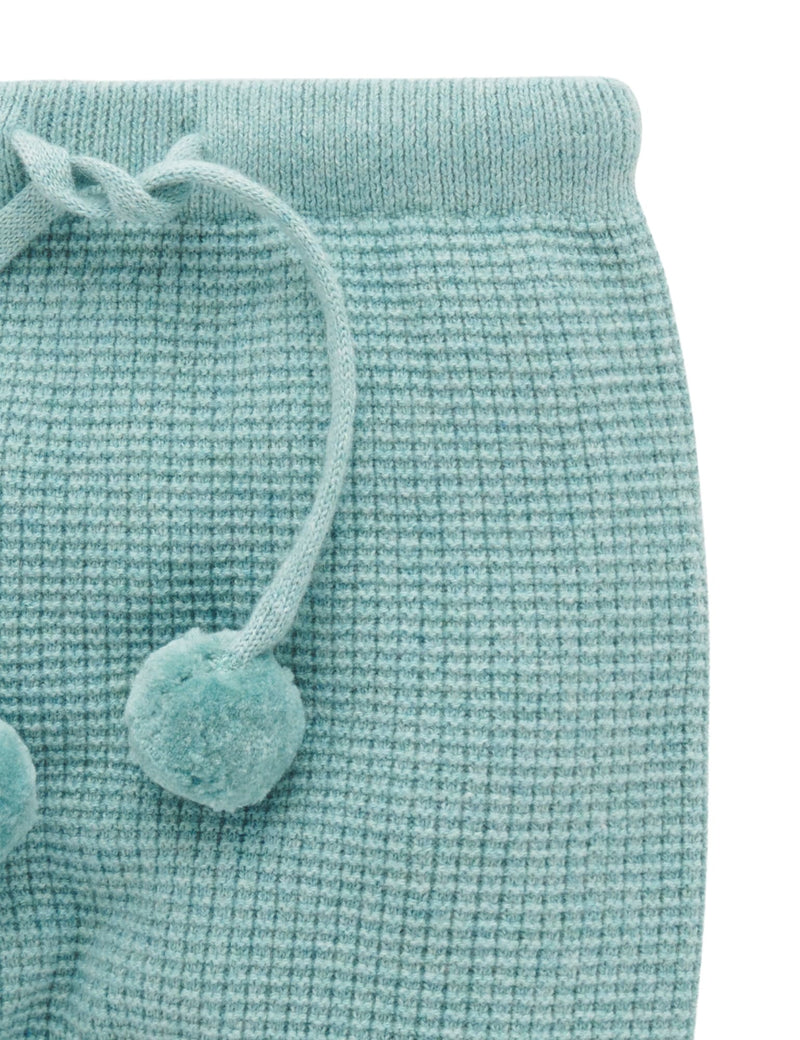 Waffle Knit Legging - Moss Melange