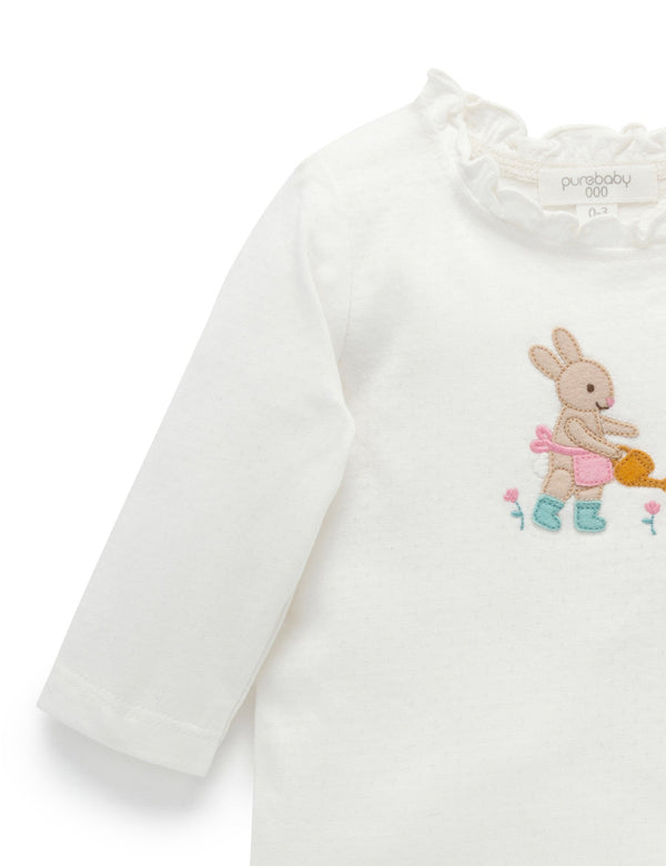 Planting Bunny Tee - Vanilla