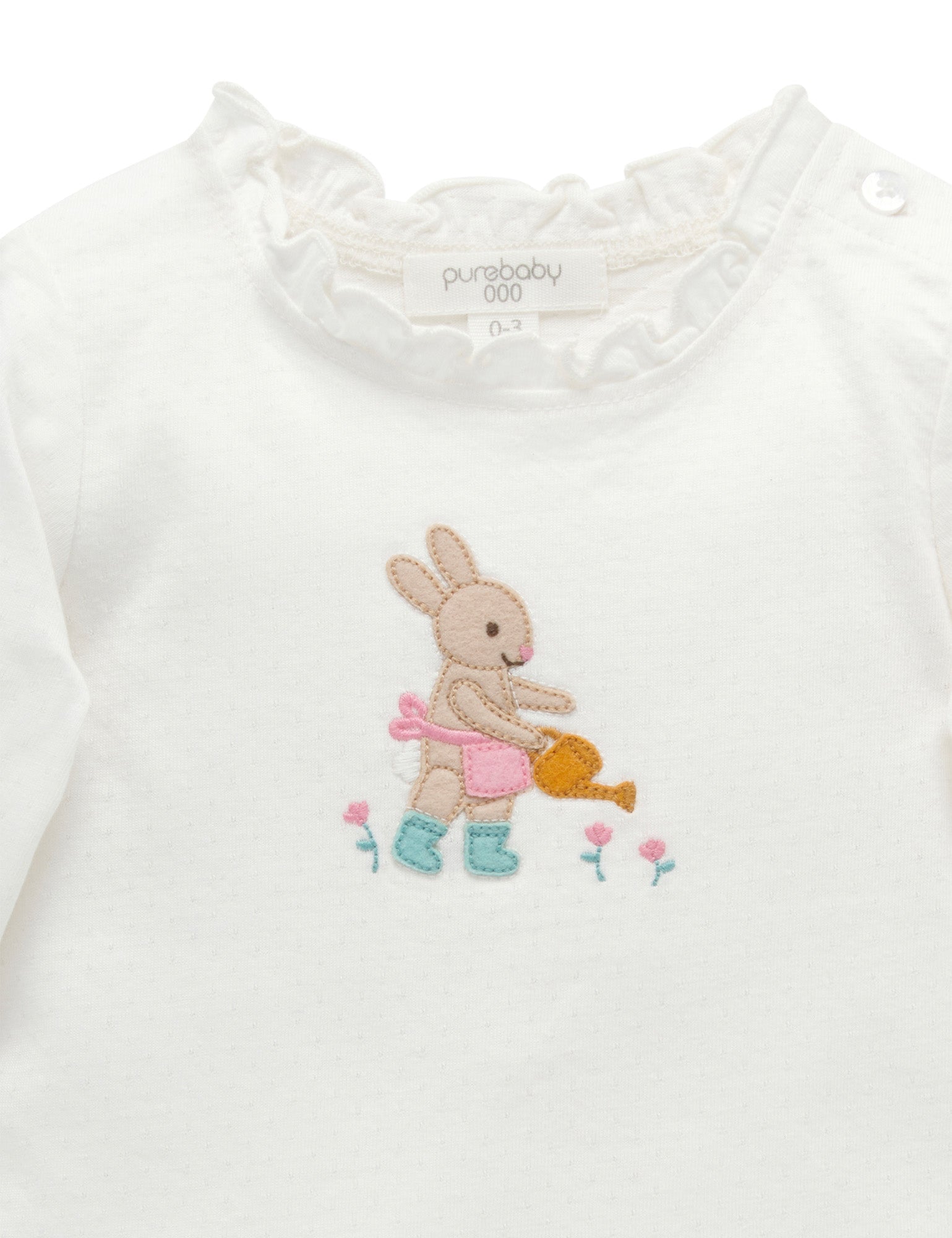 Planting Bunny Tee - Vanilla
