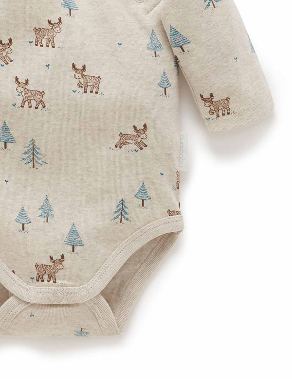 2 Pack Bodysuit Gift Pack - Almond Grazing Moose print