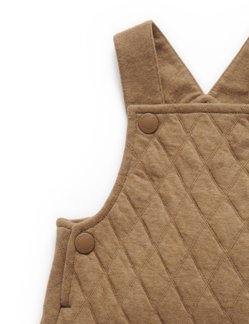 Quilted Overall - Acorn/Indigo Melange