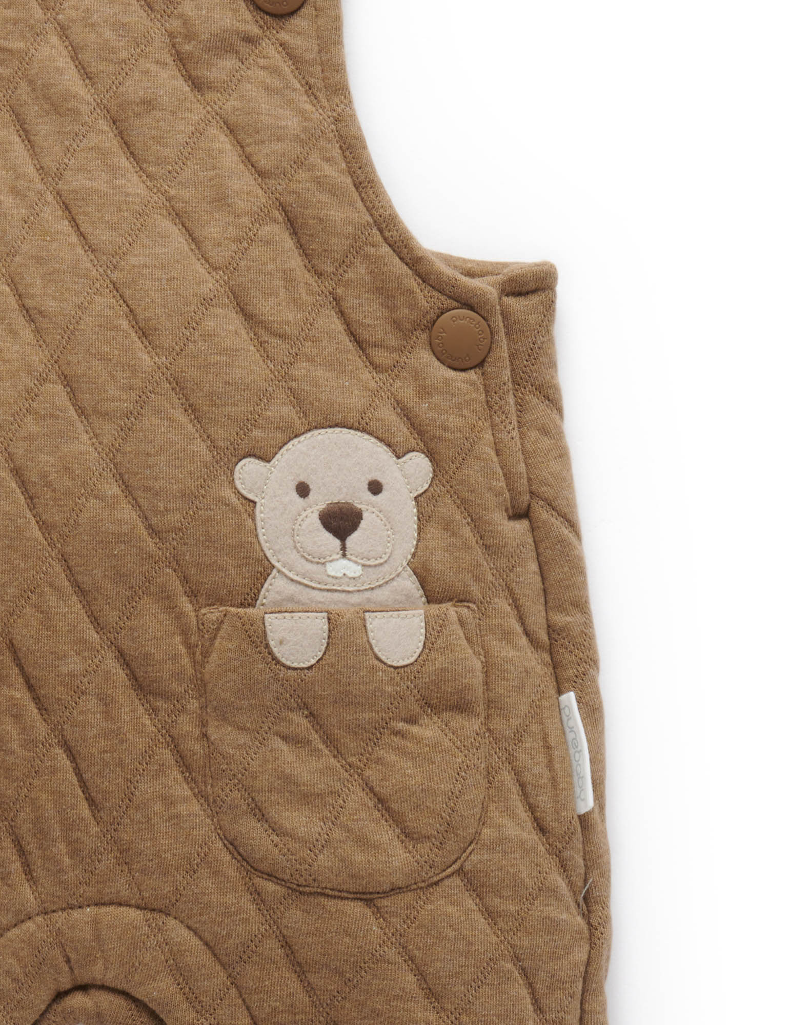Quilted Overall - Acorn/Indigo Melange