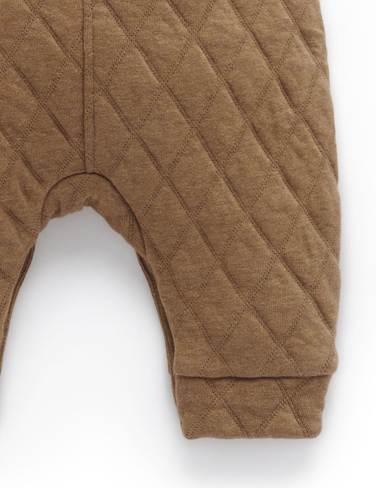 Quilted Overall - Acorn/Indigo Melange