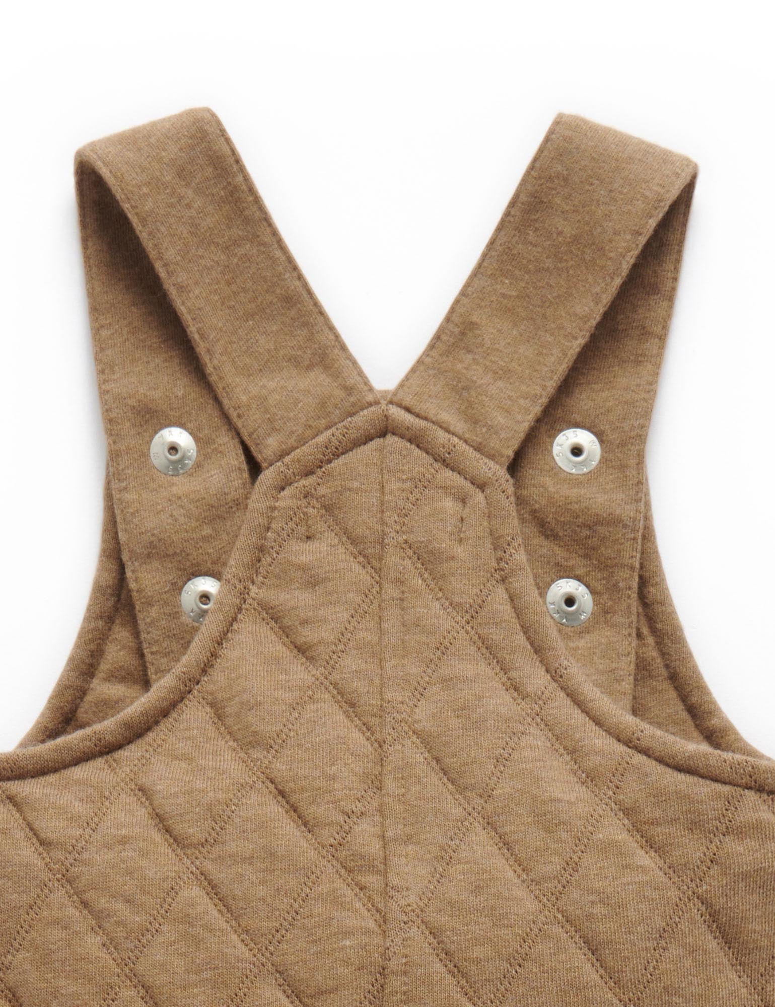 Quilted Overall - Acorn/Indigo Melange