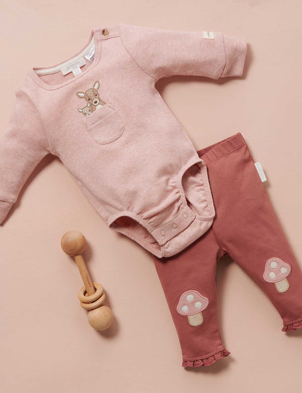 Mushroom Leggings - Prune