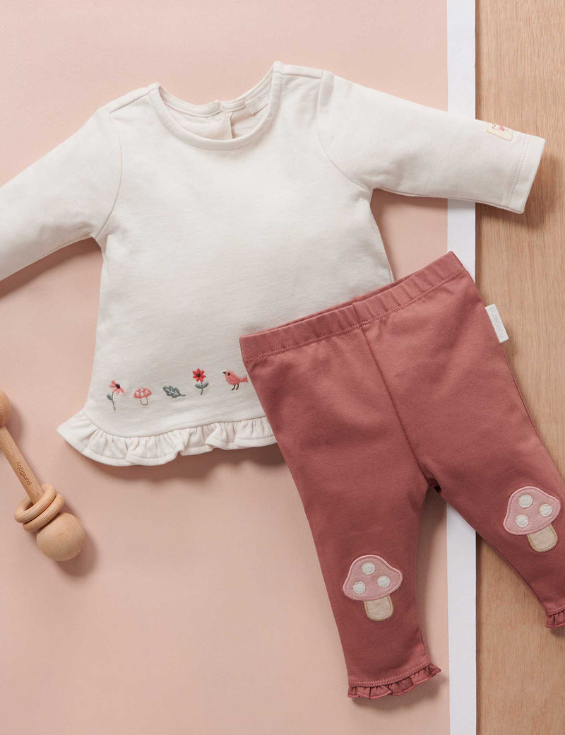 Thick Embroidered Top - Cloud