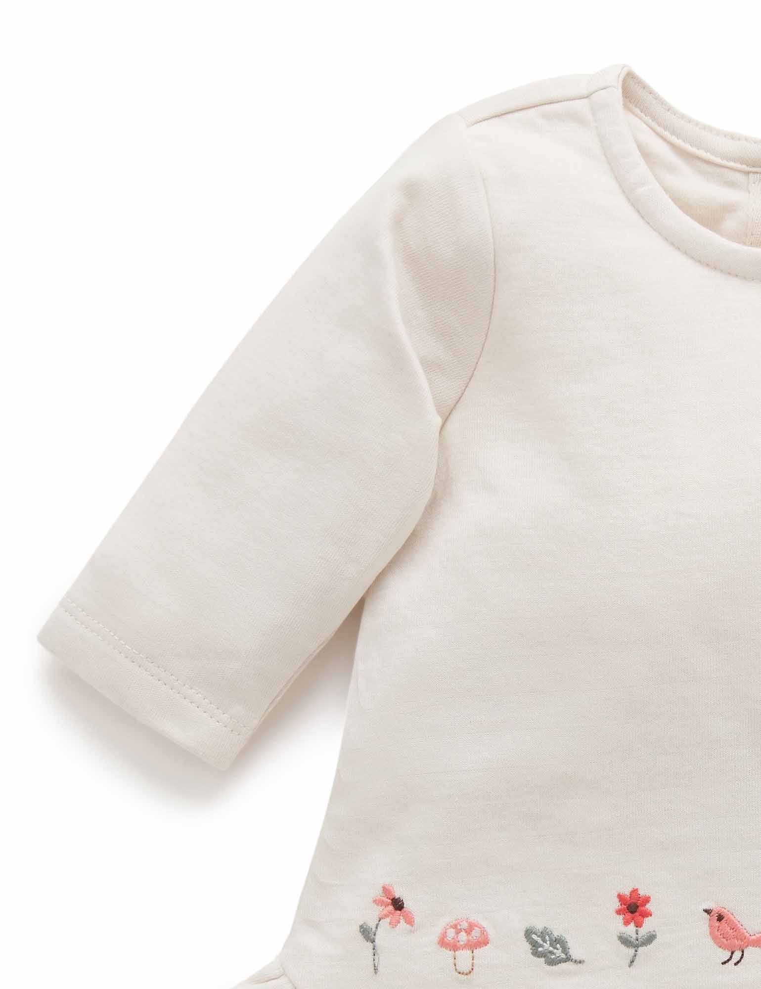 Thick Embroidered Top - Cloud