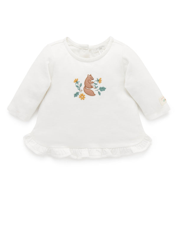 Squirrel Tee - Vanilla