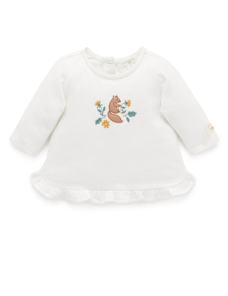 Squirrel Tee - Vanilla