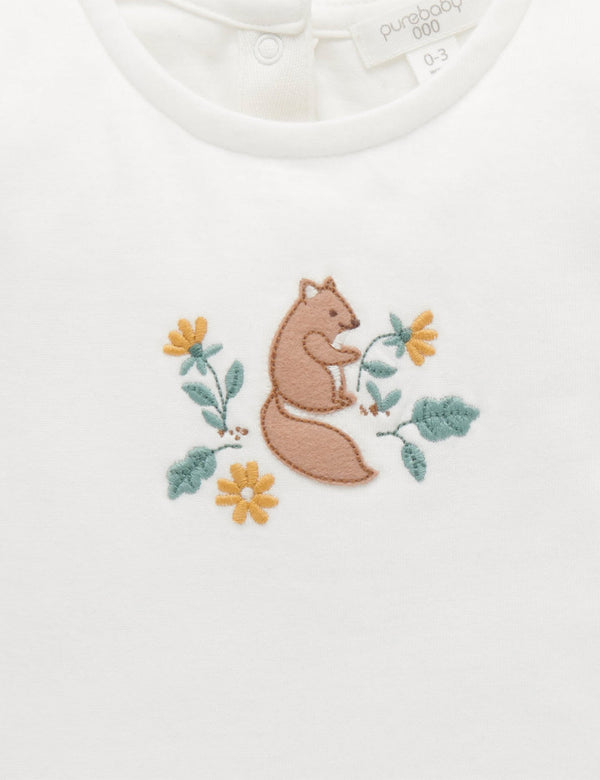 Squirrel Tee - Vanilla