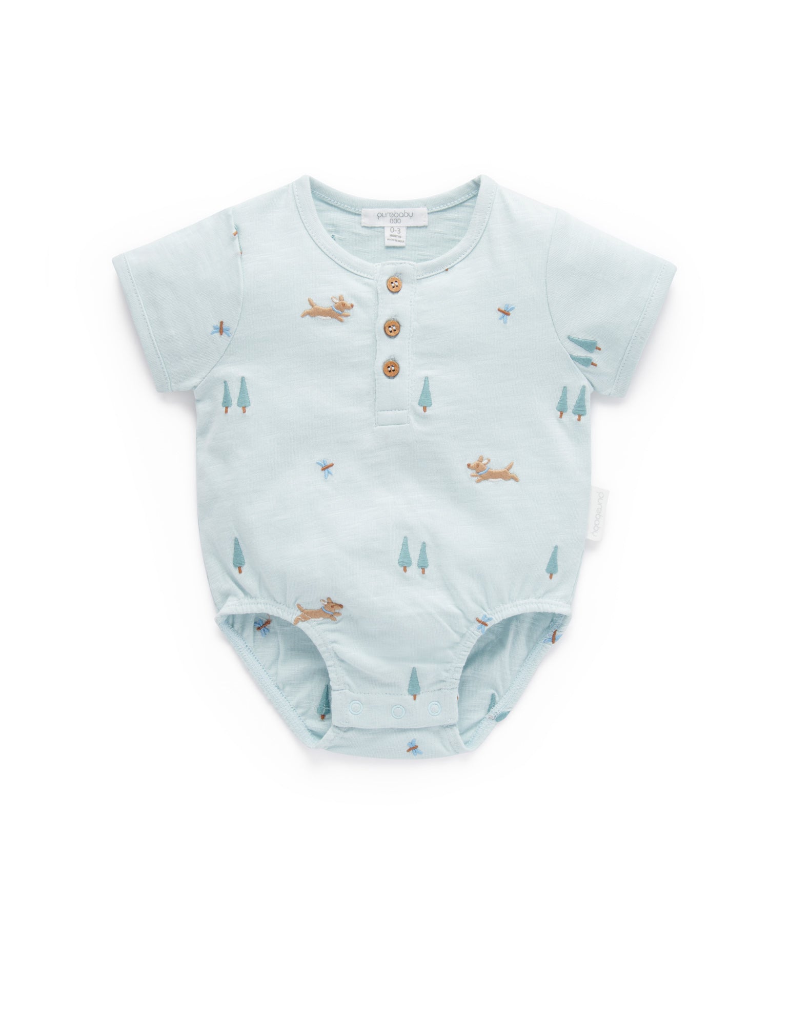 Henley Bodysuit - Doggy Broderie