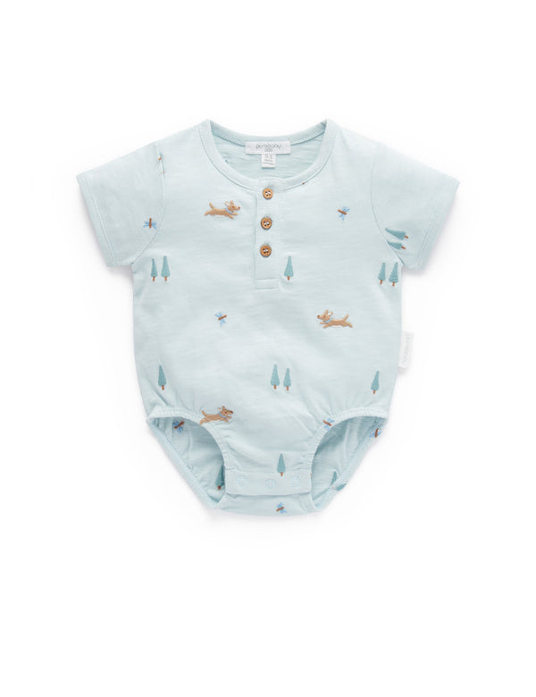 Henley Bodysuit - Doggy Broderie