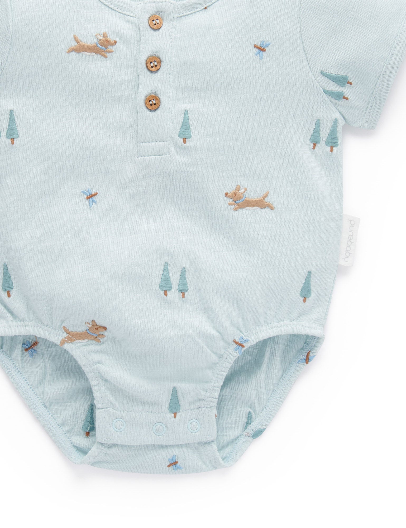 Henley Bodysuit - Doggy Broderie