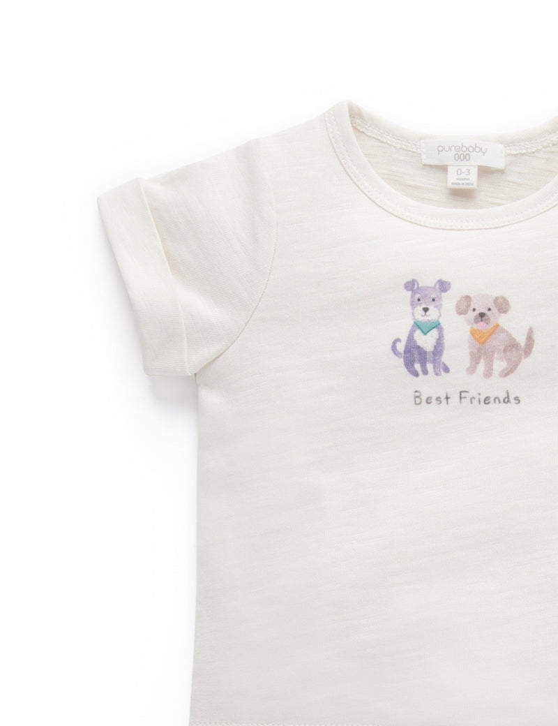Best Friends Bodysuit Tee - Cloud