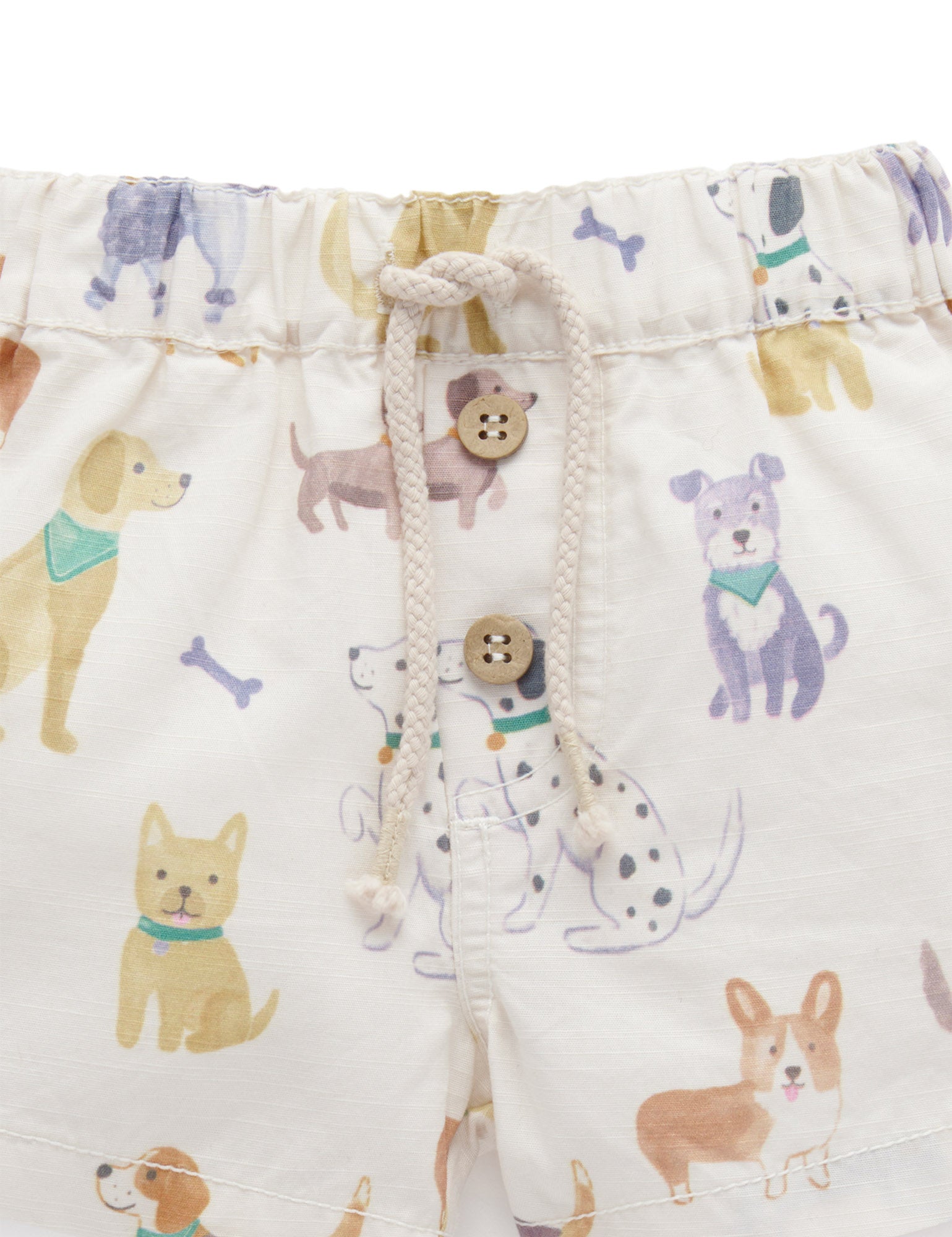 Pull on Short - Happy Dogs Print