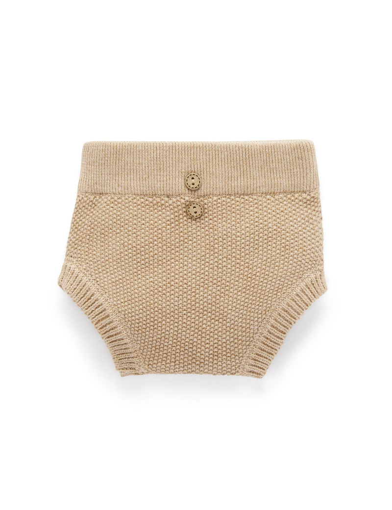 Textured Knit Bloomer - Taupe Melange