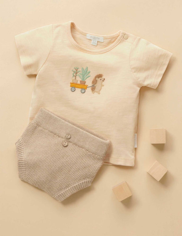 Textured Knit Bloomer - Taupe Melange