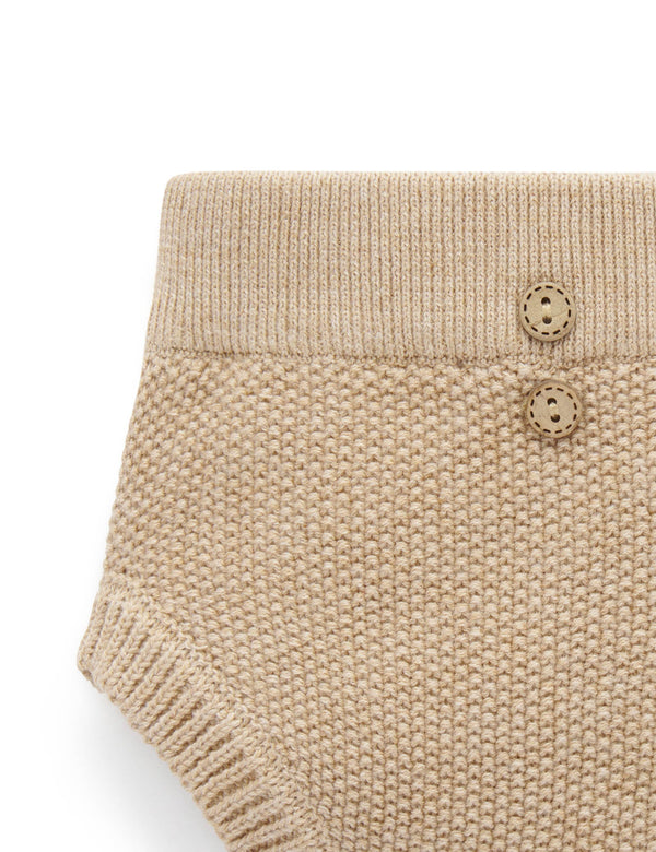 Textured Knit Bloomer - Taupe Melange