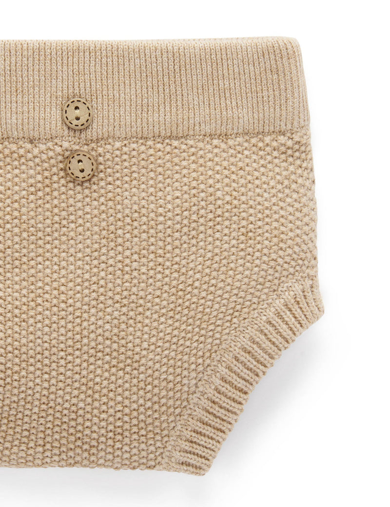 Textured Knit Bloomer - Taupe Melange